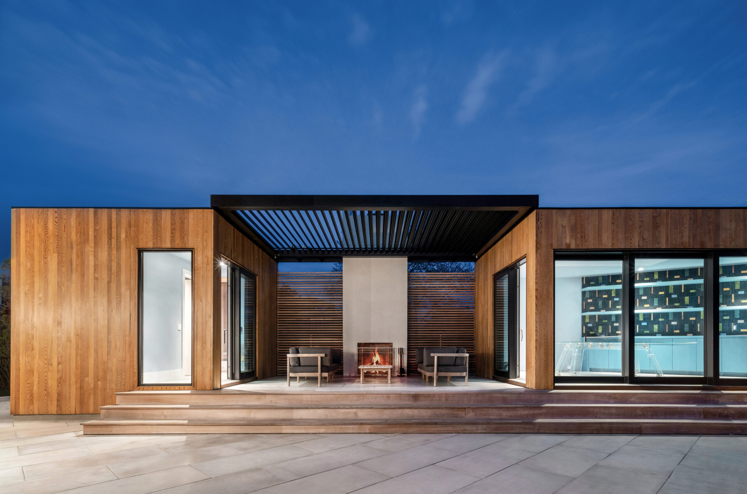 hamptons residential architecture night photography